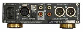 DAC V850 Hi-End D/A Wandler mit Resampling, 32 Bit Dual-Mono Konvertern Hi-End D/A Wandler mit Resampling, 32 Bit Dual-Mono Konvertern 4 digitale Eingänge schaltbar: trafosymmetrisch 24/192 über XLR