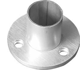 ARTICULATION; INOX GRAIN 320 MAT POUR TUBE DE 42,4 X 2 MM WALL CONNECTION FLANGE WITH PIVOT; STAINLESS