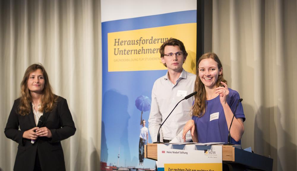 Gründerinitiative Herausforderung Unternehmertum Charakteristik Stipendiatinnen und Stipendiaten erarbeiten Geschäftsmodelle und Projektideen Spektrum von Social Entrepreneurship bis zur