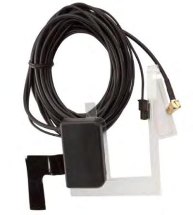 Schwarzes Kabel ist für 12 Volt Anschluss. Die schwarze Folie bitte auf Metall kleben, den durchsichtigen Folienteil auf die Scheibe!