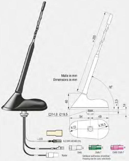 Wohnmobilantenne mit FM/DAB+/DVB-T2 ABB_3792_01 Wohnmobilantenne FM/DAB+/DVB-T2 Antenne wie ABB_3793_02, aber ohne GPS! Ohne Splitter für : FM/UKW und DAB+ oder FM/UKW und DVB-T2, einsetzbar.