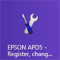 Anmerkung: Die nachfolgenden Einstellungen können später jederzeit mit Hilfe des Eintrags EPSON APD5 -