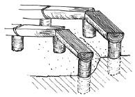 Die Bänke können auch als Arbeitsfläche für Aussaat- und Pikierarbeiten genutzt werden.