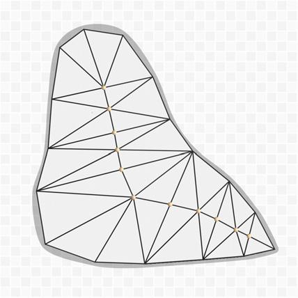 Abbildung 3-9 Unterteilung der Sleeve-Triangles Nachdem alle Terminal-Dreiecke beseitigt sind, werden die übrigen Dreiecke unterteilt.