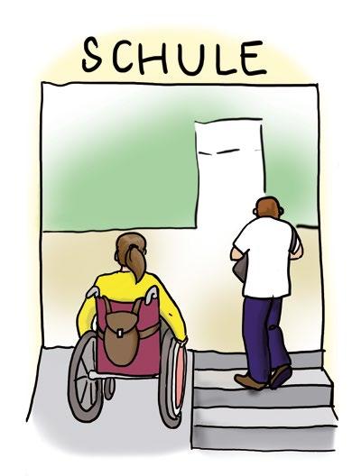 Sie sollen überall hingehen und mitmachen können Es gibt noch andere Hilfe in den Ländern von der EU für Menschen mit Behinderungen. Die Hilfe heißt in schwerer Sprache: Barriere-Freiheit.