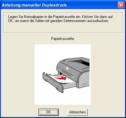 Allgemeine Beschreibung des Druckers Duplexdruck Alle mitgelieferten Druckertreiber für Windows 95/98/Me, Windows NT 4.0 und Windows 2000/XP ermöglichen den manuellen Duplexdruck.