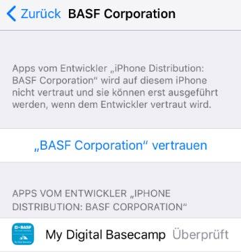 Tippen Sie danach auf BASF Corporation vertrauen.