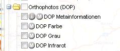 Die Farb-, Grauund Infrarotlayer sind im Maßstabsbereich 1:200 1:750.000 sichtbar.