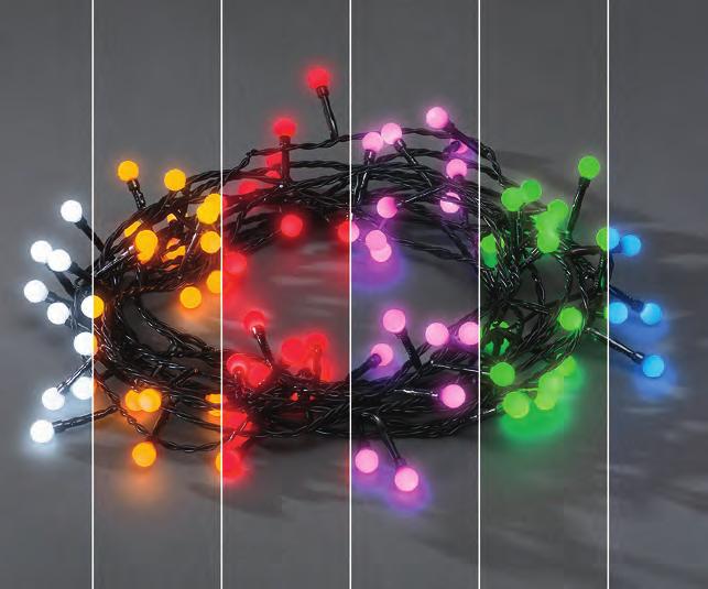 Lichterketten & Netze Büschellichterkette mit bis zu 1540 bunten LEDs Erzeugen Sie besondere Lichtmomente durch die verschieden Effekte: Blinken, Lauflicht, konstantes oder sanft pulsierendes Licht.