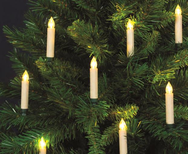 romantischen Lichter ganz frei auf Ihrem Baum, oder auch anderswo, verteilen. Per mitgelieferter Funk-Fernbedienung lassen sich die Kerzen gleichzeitig an- und ausschalten.