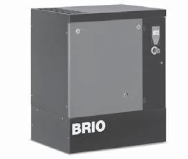 Schraubenkompressoranlagen Schraubenkompressor BRIO schallgeschützt, energiesparend, wirtschaftlich einfach bedienbare Steuerung Koaxial-Lüfter sorgt für gute Kühlung Keilriemenantrieb