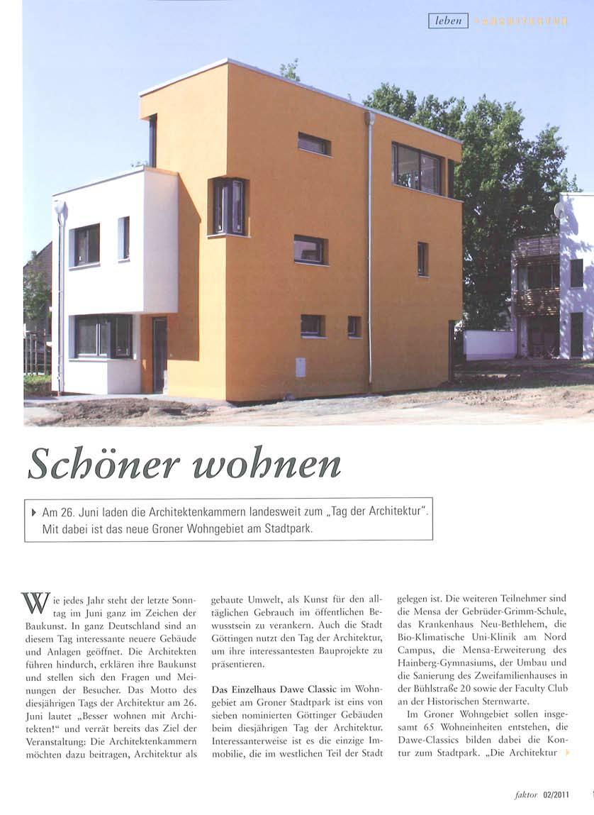 Auflage: 12.500 Rubrik Architektur: Schöner Wohnen Am 26.