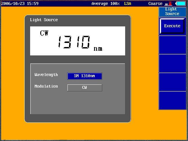 Powermeter und Lichtquellenfunktion Leistung anzeige Ein/Aus Power meter Grenzwert für