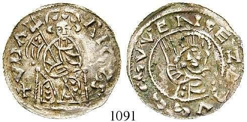 ss 60,- BÖHMEN, KÖNIGREICH 1089 Boleslav II., 976-999 Denar o.j.
