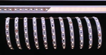LED-Stripe 1-Kanal WW, CW 10mm LED-Stripe 1-Kanal WW, CW 10mm Betriebsspannung 24VDC LED-Reihen 1 Anzahl Kanäle 1 LED-Typ SMD 5050 Ra Klebeband Rückseite Verbindung Stripe 2 Kabel (V-, V+)