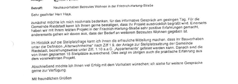 Anlage 1 zum Schreiben der Senio Bau GmbH vom 23.12.