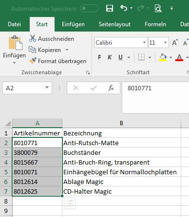 8. Schnellbestellung Für die Schnellbestellung wählen Sie den entsprechenden Menüpunkt in der Navigation. Sie können eine Liste von Artikelnummern in das Feld kopieren.