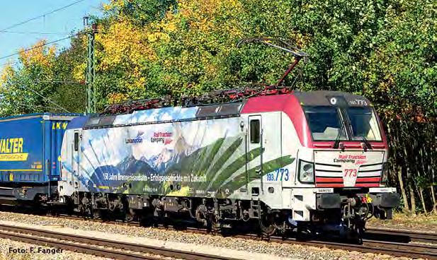 739393: Mit digital schaltbaren Soundfunktionen Fernlicht Einsatz im internationalen Güterverkehr Um auf das 150-jährige Bestehen der Brennerbahn aufmerksam zu machen, gestaltete das private