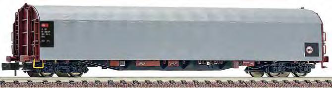 Güterwagen N I Schiebeplanenwagen Bauart Rils Neukonstruktion 2019 SBB V 124 837702 Vorbild: Da der Wagen keine Rungen besitzt, übernehmen seitliche Saumleisten von 25 Millimeter