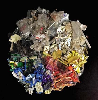 Mikroplastik, gefunden am Rand von deutschen Binnengewässern. Es handelt sich zum größten Teil um unsachgemäß entsorgten Plastikmüll.