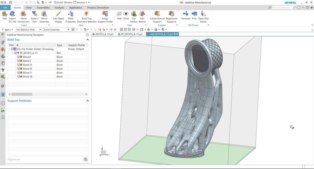 NX Eine integrierte Lösung für die Additive Fertigung Simcenter 3D Prozess Simulation Übersicht: Verzugssimulation des Bau- Prozesses mit dem Enhanced Inherent Strain Simulation Ansatz Schichtweise