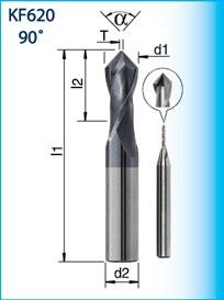 VHM-UNIVERSAL-TOOL 90 KF620 - ZX3 Das Universal-Tool ist konzipiert zum Fräsen, Bohren und Senken mit nur einem Werkzeug. Bis zu 8 Bearbeitungsvorgänge ohne Werkzeugwechsel sind möglich.