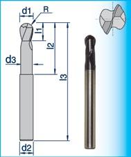 VHM-HSC-KOPIERFRÄSER (zylindrisch abgesetzt) KFB506 - ZX3 Werkzeug und Hartmetall wurden speziell für die HSC- und Hartbearbeitung im Werkzeug- und Formenbau entwickelt.