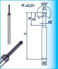 VHM-HSC-KOPIERFRÄSER 30 KFB504 - ZX3 Werkzeug und Hartmetall wurden speziell für die HSC- und Hartbearbeitung im Werkzeug- und Formenbau entwickelt. Hervorragend geeignet für die Trockenbearbeitung.