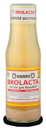 Original Kanne Bio Brolacta Ein nicht alkoholisches Getränk, gärtrüb, nicht pasteurisiert und natürlich vegan. Wir empfehlen 3 x 100 ml täglich.