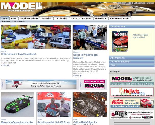 Portfolio modellfahrzeug.de Das Portal für Fans von Modellfahrzeugen Kurzprofil Unter www.modellfahrzeug.de finden Fans von Automodellen News rund um das Thema.
