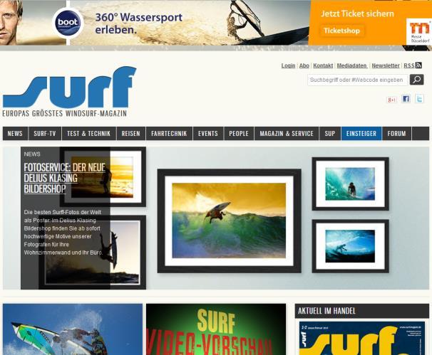 Portfolio surf-magazin.de Europas größtes Windsurfmagazin Kurzprofil Auf Surf-magazin.