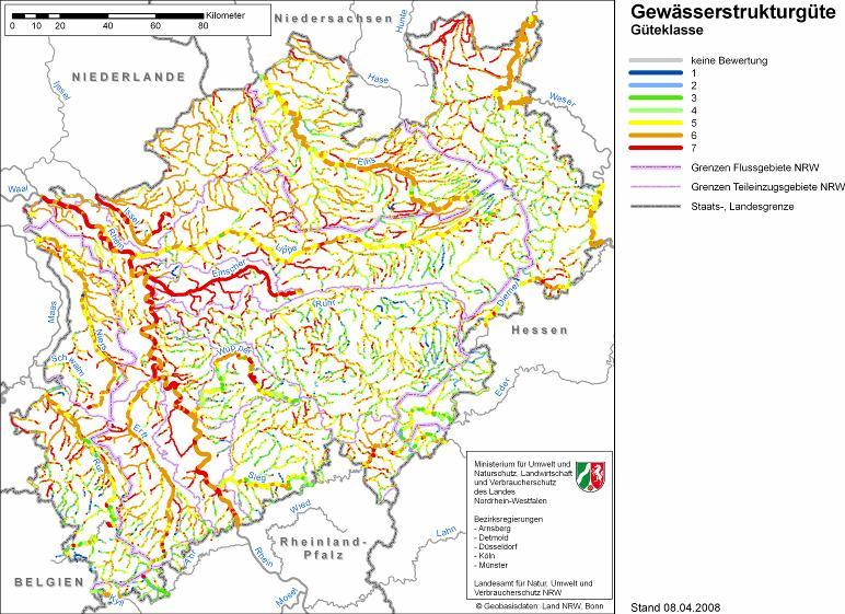 Hintergrund Gewässerstruktur in NRW Struktureller
