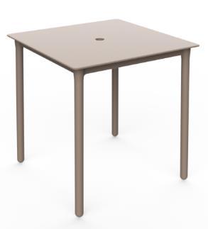 LONDON Tisch Stapelbarer Tisch für Indoor- und Outdoor-Gebrauch geeignet, mit verschraubten, fieberglasverstärkten