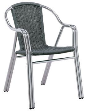 EDGE Stuhl Armlehnen Stuhl für Indoor- und Outdoor- Gebrauch geeignet. Hergestellt aus eloxiertem 25mm Aluminium Doppelrohr.