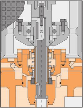 Montage und Demontage Niedrige Bauhöhe oberhalb, schlanke Bauweise unterhalb der Aufsetzplatte; die TNP-KL lässt sich noch dort einbauen, wo für herkömmliche Vertikalpumpen der Platz fehlt.