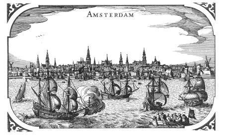 Ansicht von Amsterdam Stich von Claes Jansz.