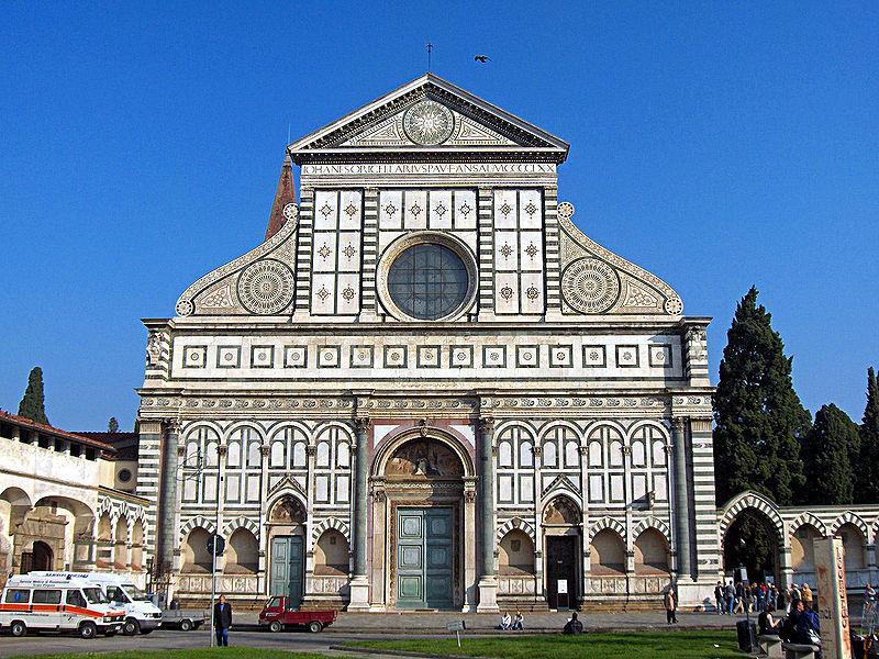 Neben Fresken von Botticelli birgt die Kirche die zukunftsweisende Trinitätsdarstellung Masaccios (Foto: Sailko) es ist um 1430 der Durchbruch in eine neue Epoche der Malerei: die Entdeckung der