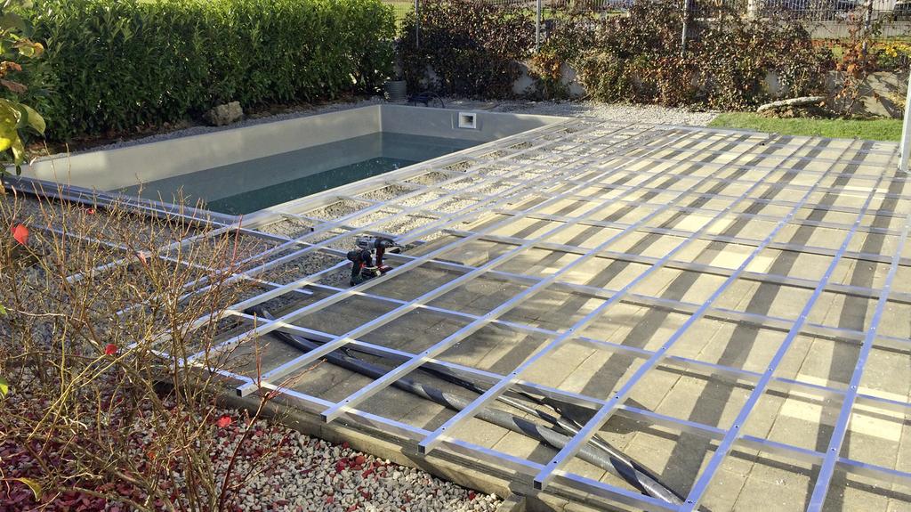 Unterkonstruktion 100% Aluminium Die Unterkonstruktion einer Terrasse sollte mindestens die Haltbarkeit des