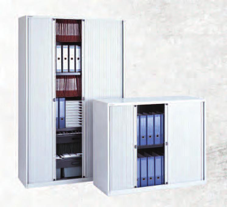 Zubehör Euro Rollladenschränke Vertikale Ablagesysteme 4.8 Speziell für europäische Formate entwickelt, erfüllen alle Euro Rollladenschränke die maximale Kapazitätsleistung für DIN A4 Formate.