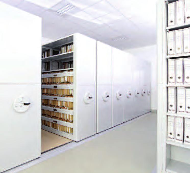 Rollregalanlage InnerSpace TM Aufbewahrungssysteme 6.8 Bisley InnerSpace TM ist ein Platz sparendes Aufbewahrungssystem, das speziell für den Empfangsbereich von Büros konzipiert wurde.