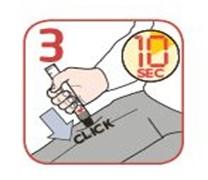 Wie wird der Jext angewendet? 1)Greifen Sie den Jext Injektor mit Ihrer dominanten Hand.