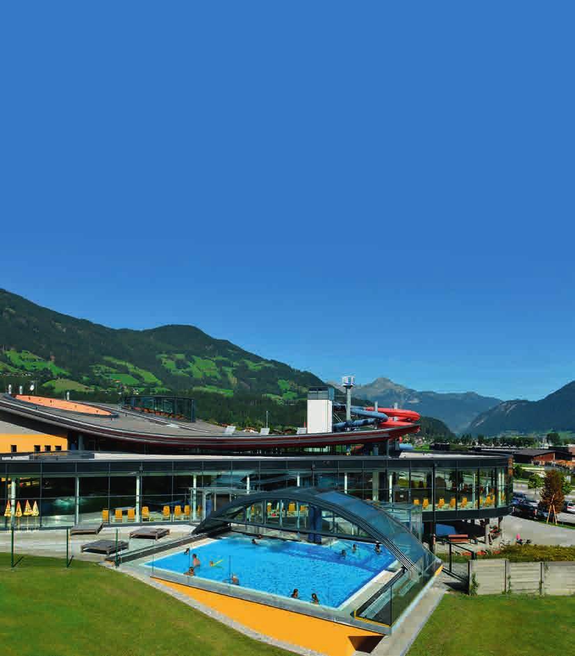 Zillertal Therme Der berühmte Steinwurf ist hier wörtlich zu nehmen.