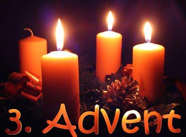 Sonntag, 15. Dezember - 3. ADVENTSSONNTAG (Gaudete) Opfer für die eigene Kirche 9.00 hl. Messe (Adonai) für Elisabeth und Josef Ferber und verst.