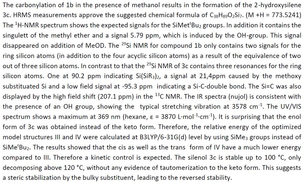 X = OMe, R = H MeOH - HRMS - 1 H-NMR (+ Versuch zum Austausch) - 29 Si-NMR - 13 C-NMR (OMe Thema: