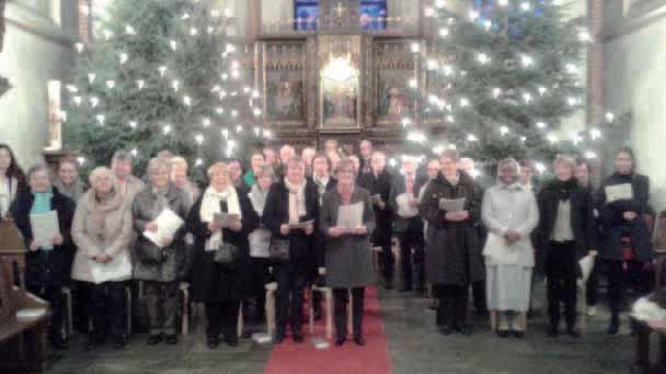 43 Weihnachten 2017 Stark vertreten war die Chorgemeinschaft auch beim traditionellen Cäcilienfest im November 2017, das nach dem Auftritt des Chores in der Vorabendmesse mit einem gemeinsamen