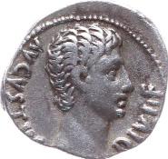 A96 A97 A98 A100 A100 A103 A104 A96* KAISERREICH. Augustus, 27 v.chr.-14 n.chr. Lugdunum. Denar 11-10 v.chr. Kopf n.r., Umschrift.