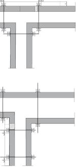 T-Wandanschluss Ein T-Wandanschluss wird mit 2 Innenecken erstellt (Abb. 28.1 bis 28.5).