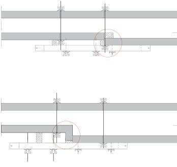 StarTec / AluStar Wandversprung / Wandversatz Distanzholz Detail A Bis 10 cm Wandversprünge bis 10 cm lassen sich durch Zurücksetzen des jeweiligen Standardelementes schalen (Abb. 31.1 und 31.4). Abb.
