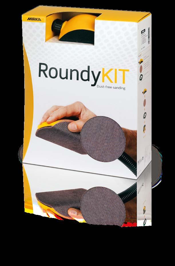 Mirka Roundy Handschleifblock und Kit für verbessertes ergonomisches und staubfreies Schleifen Wir