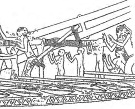 4.2.2.4.1 Seilschlinge aus drei Garnen (Litzen) Perring und Vyse fanden bei ihren Untersuchungen des Grabganges der Knickpyramide ein herabhängendes Seil aus Papyrusfasern.